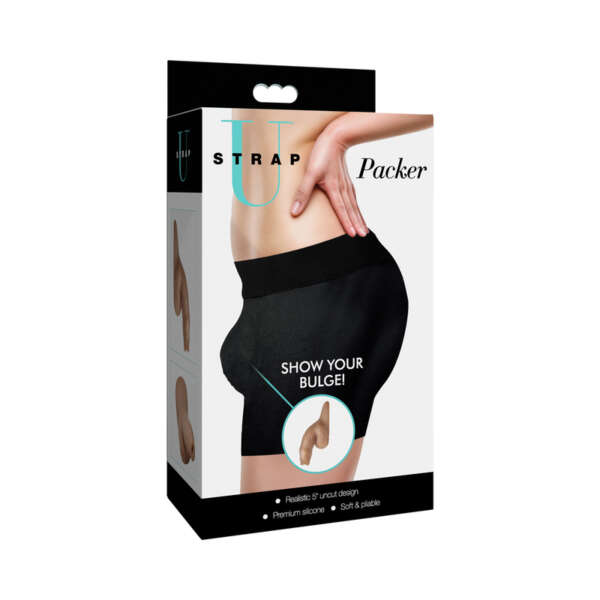 Strap U 5.1in Uncut Sil Packer Dildo Med