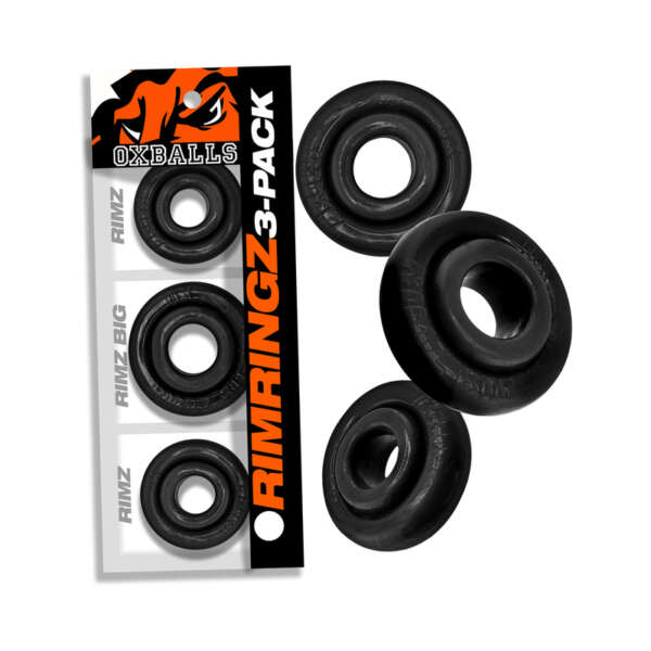 Oxballs Rimringz Multi Size 3pk Black