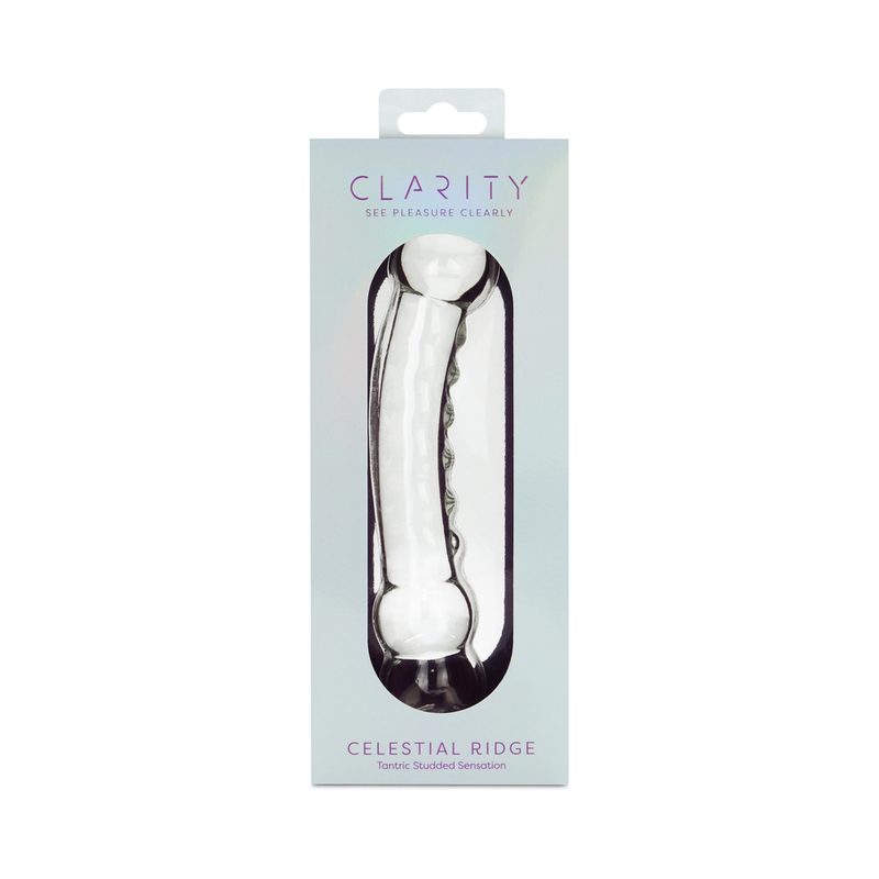 Clarity Celestial Ridge Glass Dildo