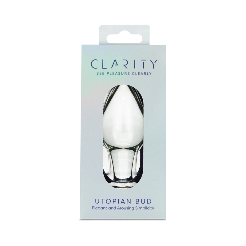 Clarity Utopian Bud Glass Dildo