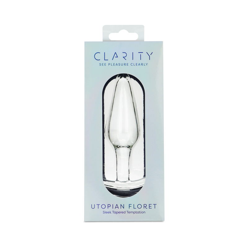 Clarity Utopian Floret Glass Dildo