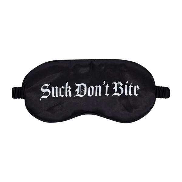 Ouch! Suck Don't Bite Print Mask Satin