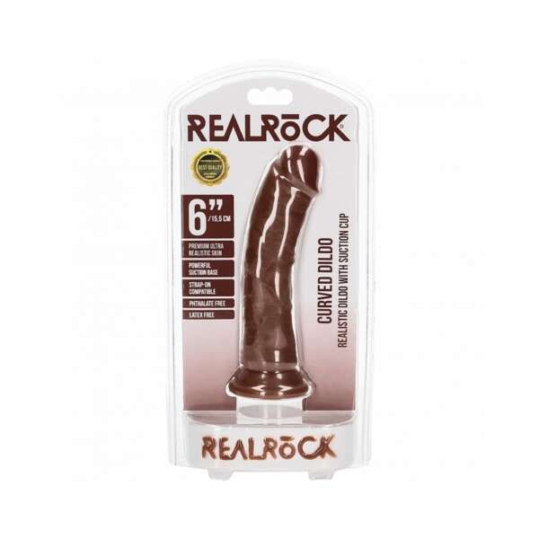 RealRock 7in Cock Curved Brown