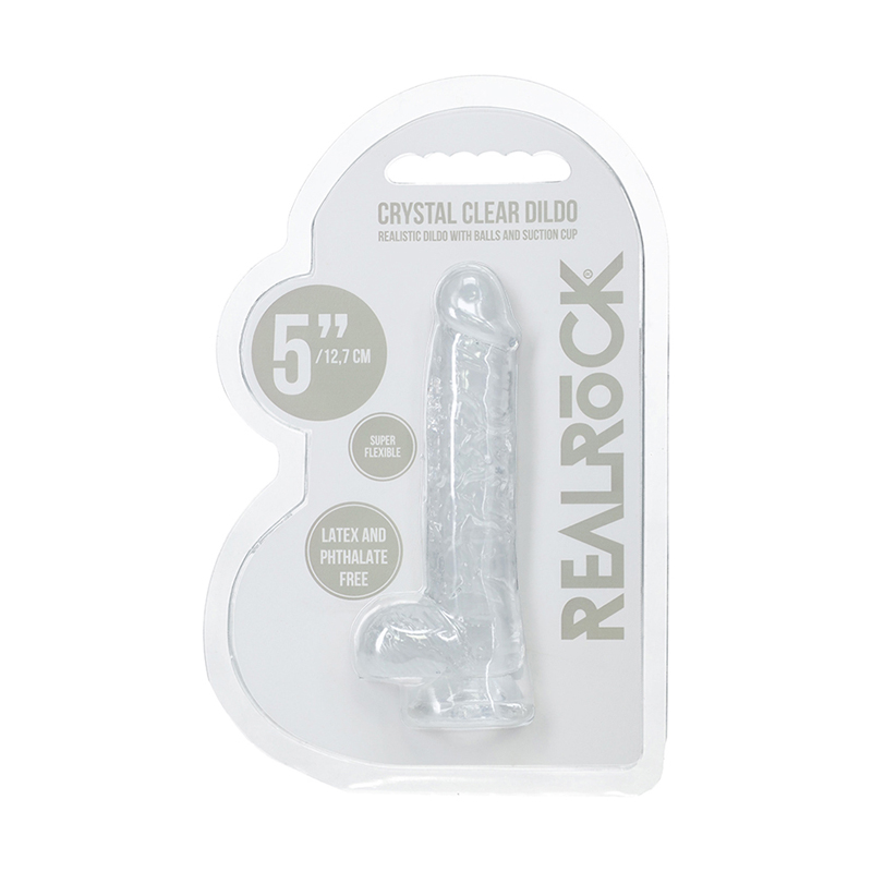 RealRock Realistic 5in Dildo w/Balls Clr