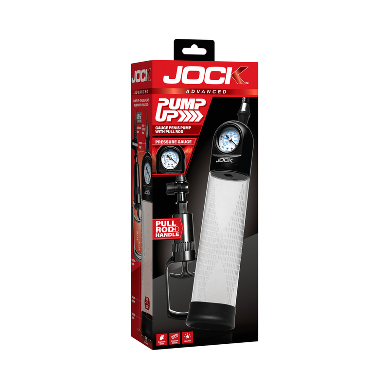 JOCK Pump Up Gauge Penis Pump w/Pull Rod