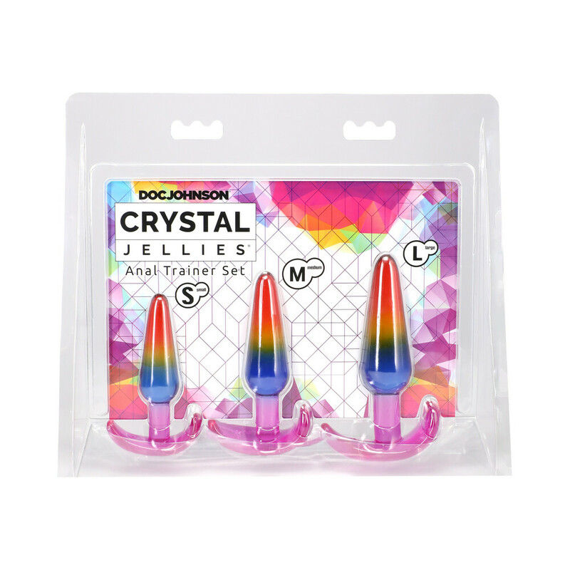 Crystal Jellies Anal TrainerSet SML Rbow