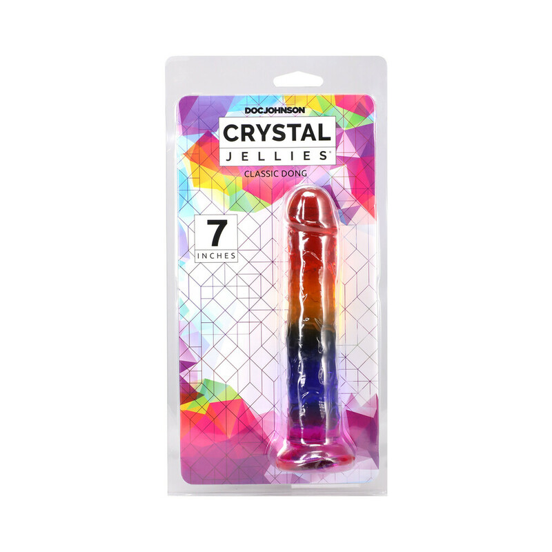 Crystal Jellies 7in Dong Rainbow