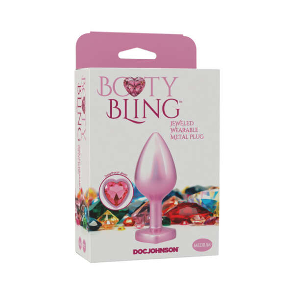 Booty Bling Heart DiamondMetalPlug Pk M