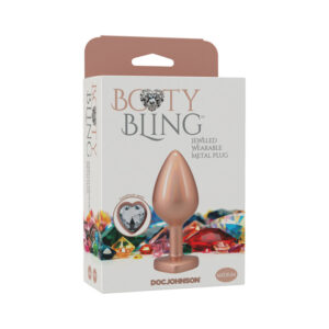Booty Bling Heart DiamondMetalPlug Gd M