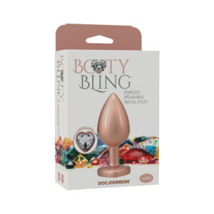 Booty Bling Heart DiamondMetalPlug Gd L