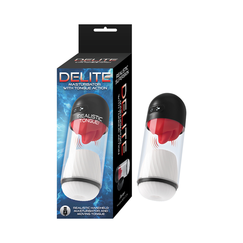 Delite Masturbator w/Tongue Action White