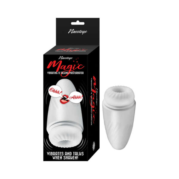 Magic Vibrating Talking Masturbator Wht