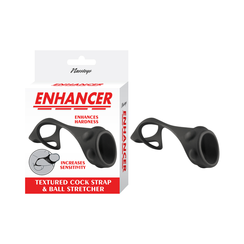Enhancer Textured CockStrapBallStretc Bk