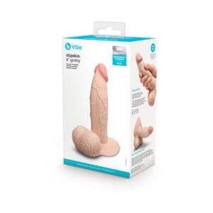 b-Vibe Slipskin Dildo 6in Girthy Cream