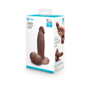 b-Vibe Slipskin Dildo 6in Girthy Brown