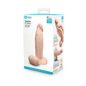 b-Vibe Slipskin Dildo 8in Girthy Cream