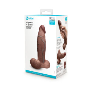 b-Vibe Slipskin Dildo 8in Girthy Brown