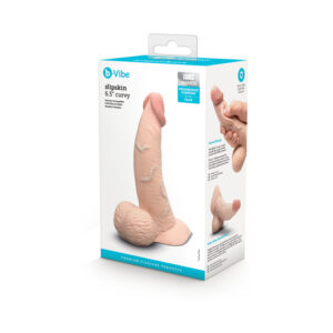 b-Vibe Slipskin Dildo 6.5in Curved Cream