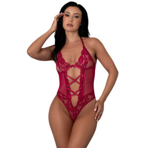 MS Black Cherry Halter Teddy Cherry L/XL