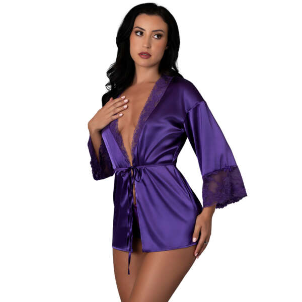 MS Satin Petals Robe Pur LXL