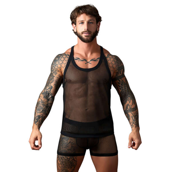 MP Fishnet 2.0 Tank Top Black S/M