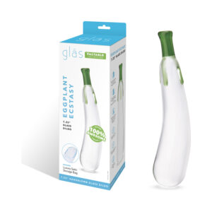 Glas Eggplant Ecstasy 7.25in Glass Dildo