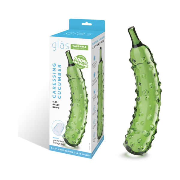 Glas Caressing Cucumber 8.25in Dildo