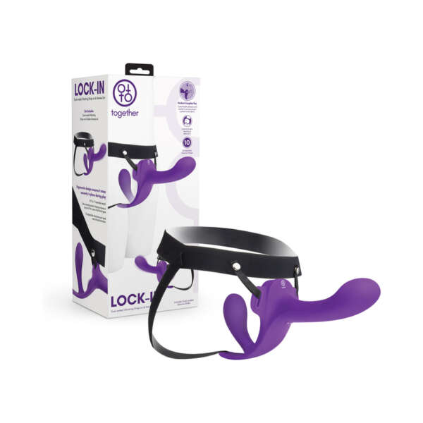Lock-In Dual-End Vibra Strap on Harness