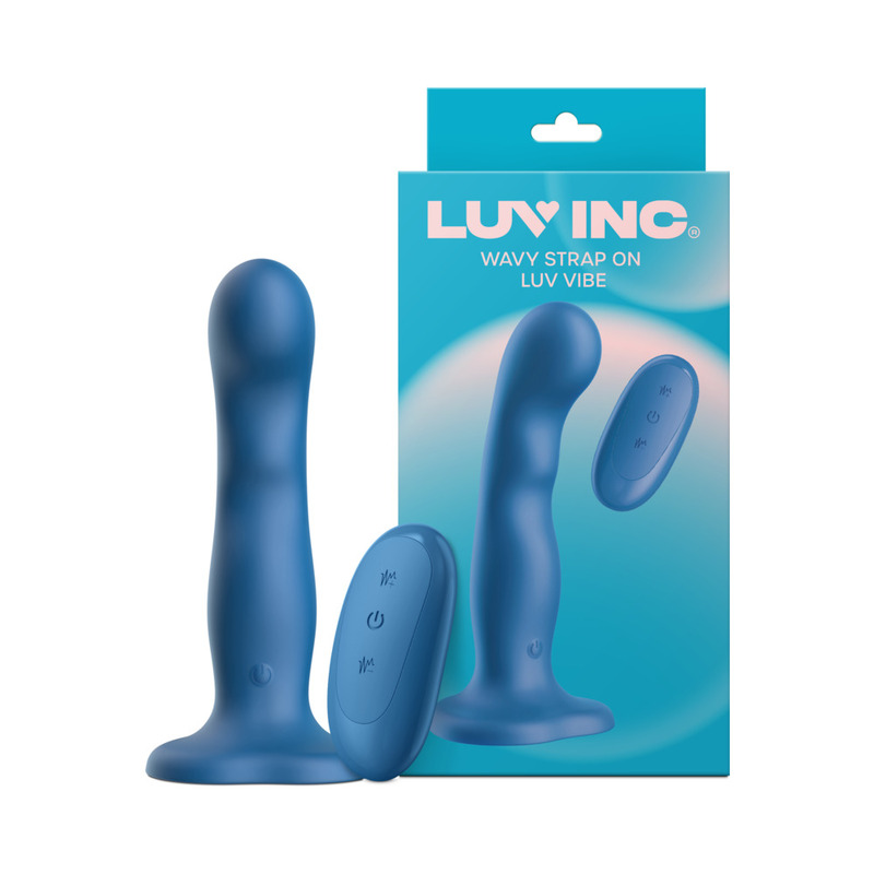 Luv Inc Ws38: Wavy Strap On Luv Vibe Blu