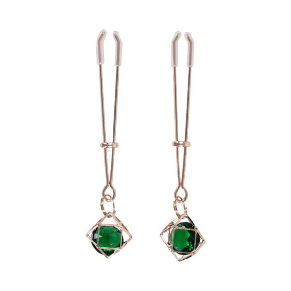SS S&M Indica Crystal Nipple Clips