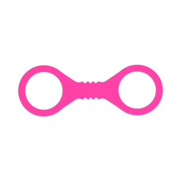 SS S&M Small Hot Pink Silicone Cuffs