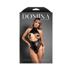FL Domina Cupless Teddy w/Pasties Blk SM