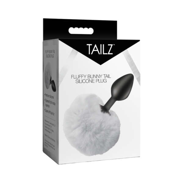 Tailz Fluffy Bunny Tail Sili Plug Wht