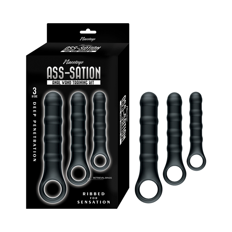 Ass-Sation Anal Wand Training Kit Black