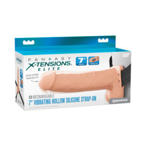 FX Elite Vib Hollow Sili Strap-On 7in Li