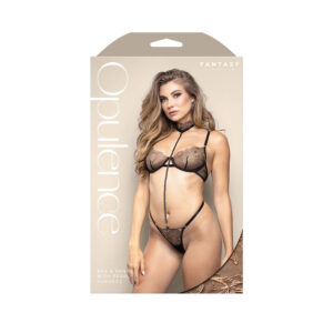 FL Opulence UW Bra & G Pearl Harness LXL