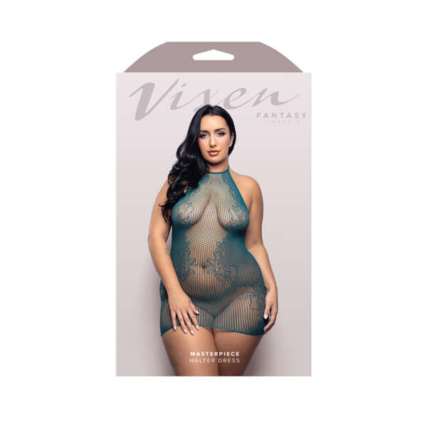 FL Vixen Masterpiece Halter Tie Dress Q