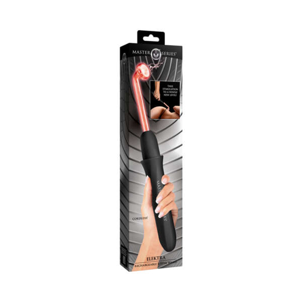 Master Elektra Recharg E-Stim Wand Blk