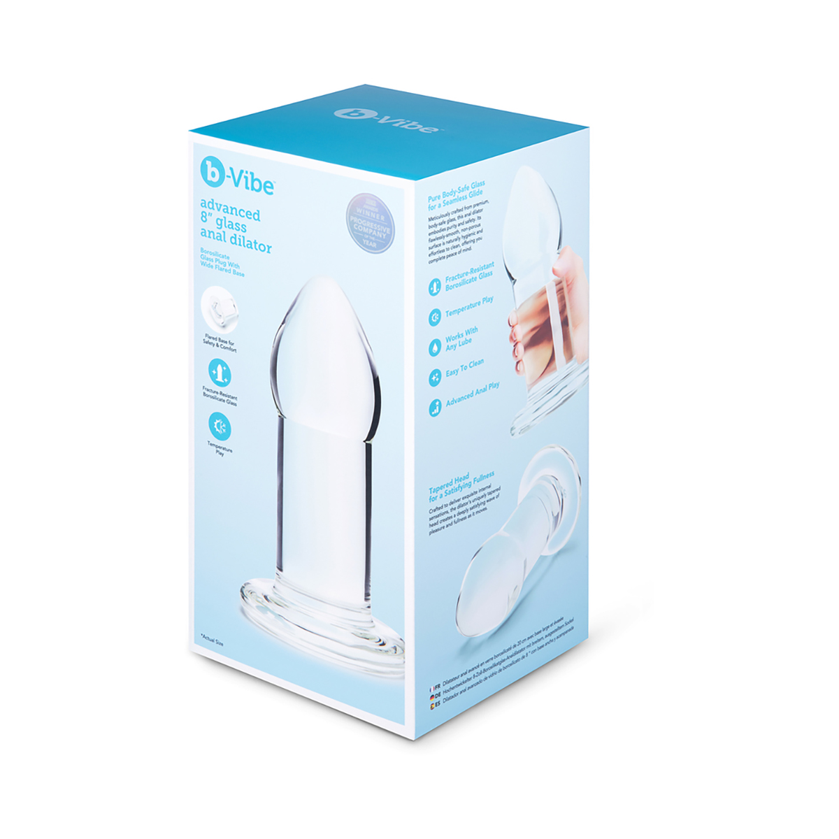 b Vibe Advanced 8 in Glass Anal Dilator