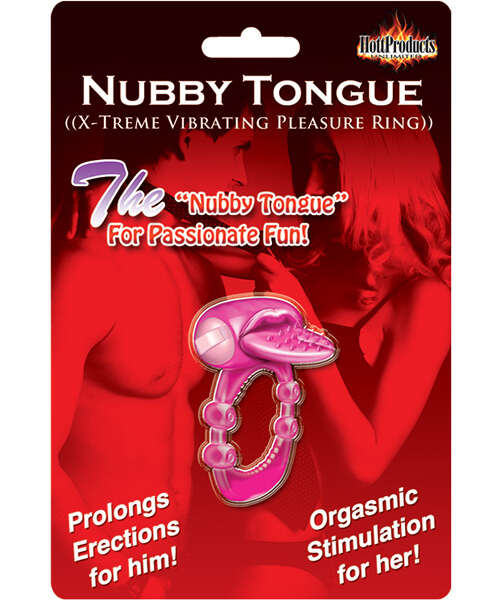 Nubby Tongue X-Treme Vibrating Pleasure Ring - Magenta
