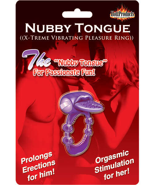 Nubby Tongue X-Treme Vibrating Pleasure Ring - Purple