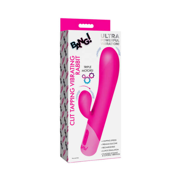 BANG! Clit Tapping Vibrating Rabbit Pink