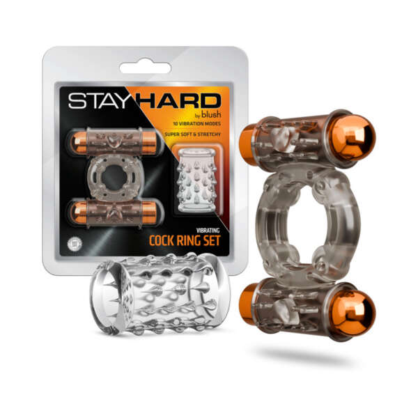 Stay Hard Vibr Cock Ring Sleeve 2 Bullet