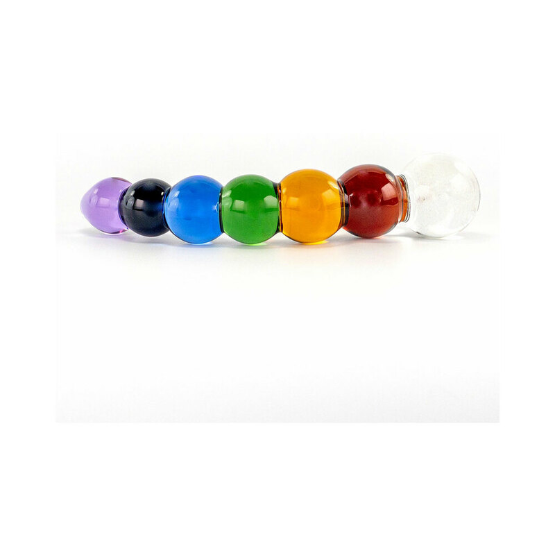 Crystal Delights Rainbow Bubble Dildo