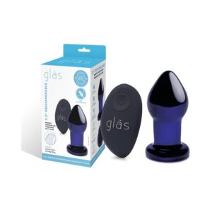 Glas 3.5 in. Rechargeable Vibr Butt Plug