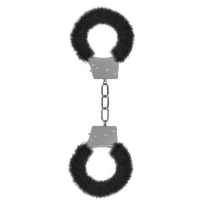 Shots Ouch! Beginner's Furry Handcuffs - Black