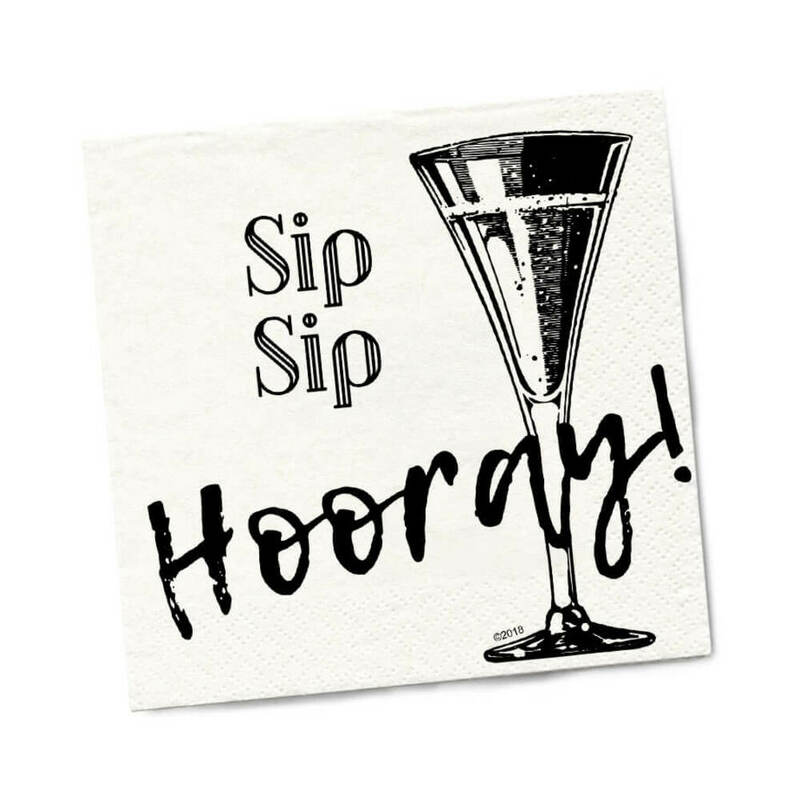 TW Sip Sip Hooray Napkins 20pk