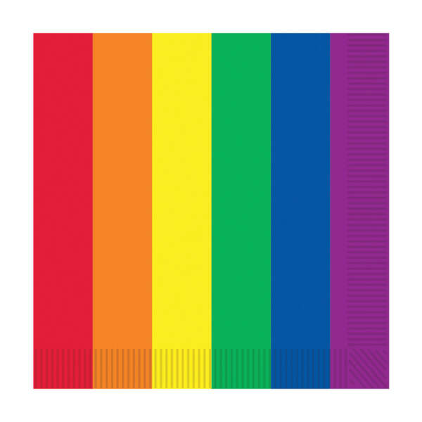 Pride Luncheon Napkins - Rainbow Pack of 16