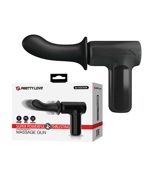 Pretty Love DJ Doctor Thrusting Gun Massager - Black
