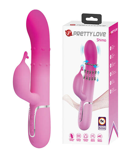 Pretty Love Shima Vertical & Horizontal Beads Rabbit - Pink